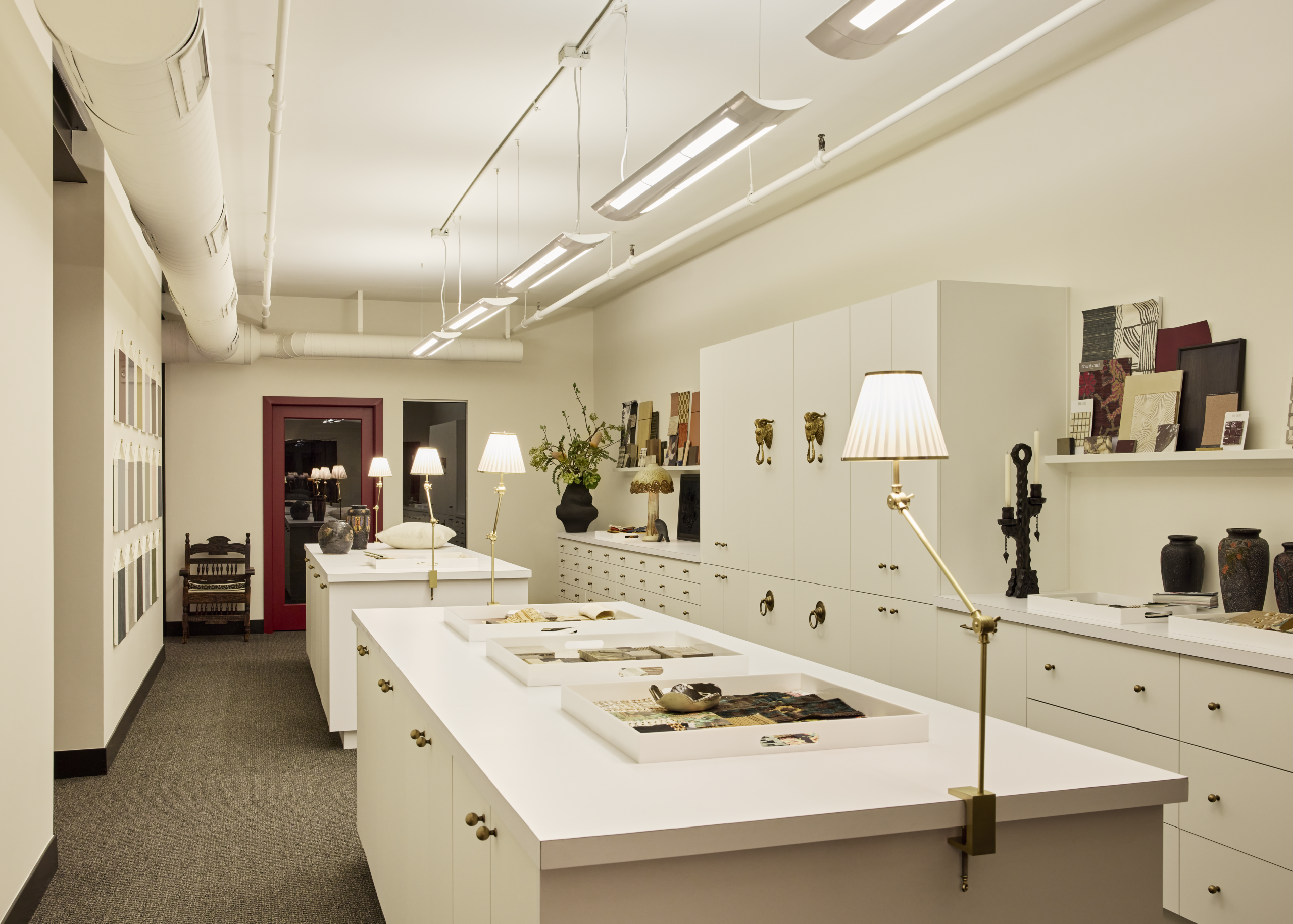 img - spacious white counter lined with multiple drawers